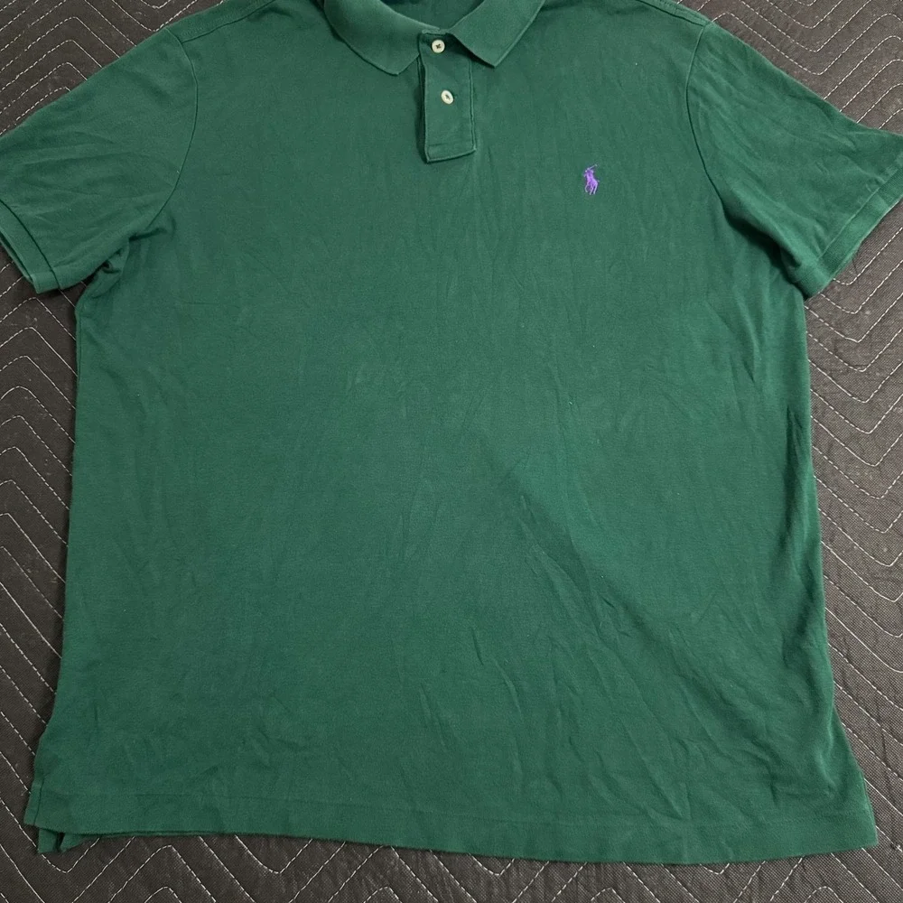 Ralph Lauren Polo Shirt Mens Extra Large‎ Green Pullover Pony Rugby Adult A10